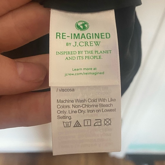 NWT J. Crew black slinky cupro viscose Y2K slip dress size 18 - Picture 10 of 10